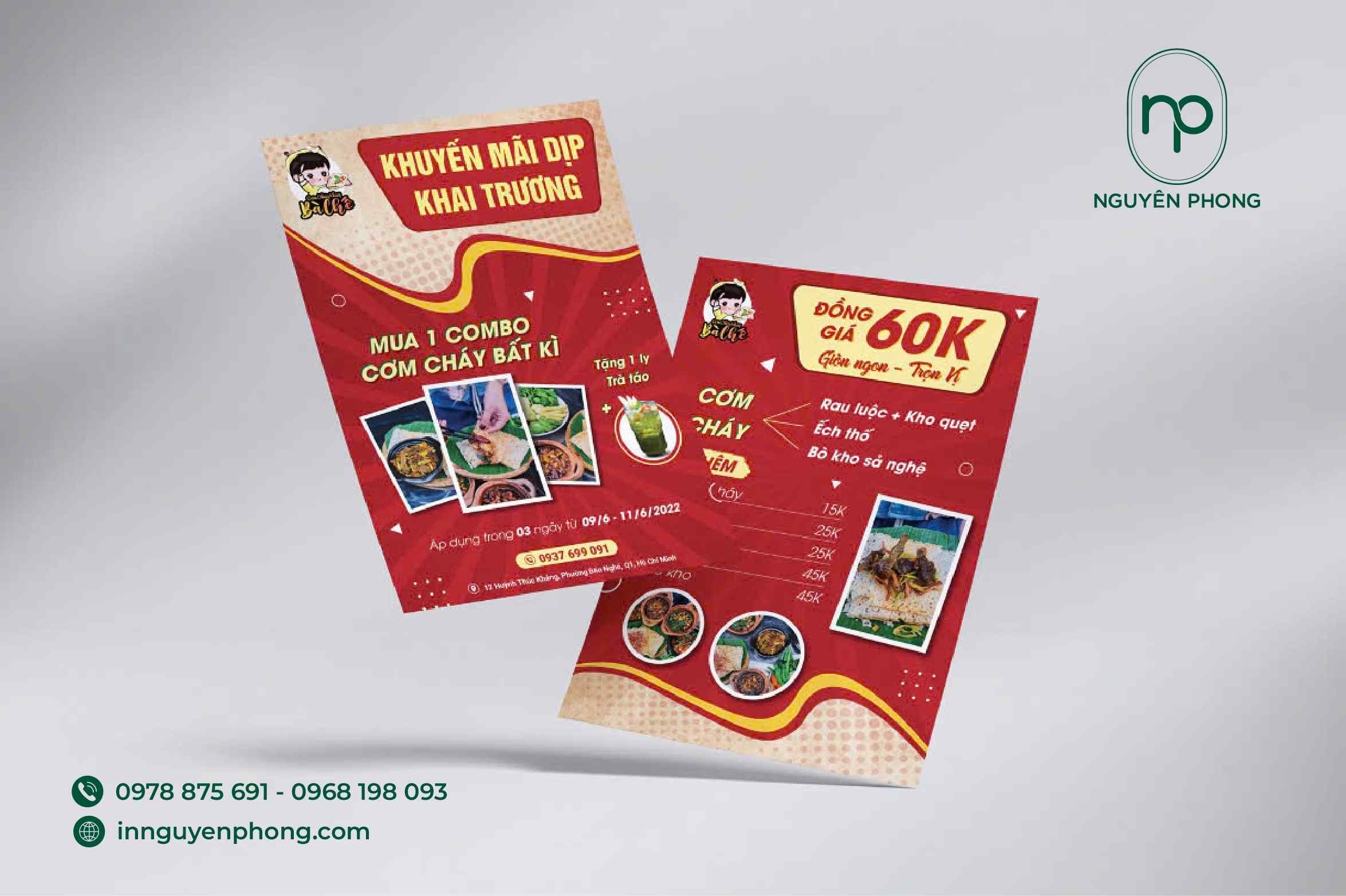 Mẫu tờ rơi đầy đủ thông tin liên hệ 